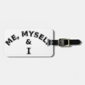 私自身と私のタイポグラフィ ラゲッジタグ (正面横)