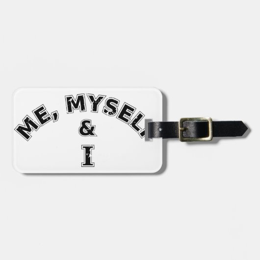私自身と私のタイポグラフィ ラゲッジタグ (正面横)