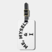 私自身と私のタイポグラフィ ラゲッジタグ (正面縦)