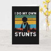 私自身のスタント・スポーツ事故 カード (黄色い花)