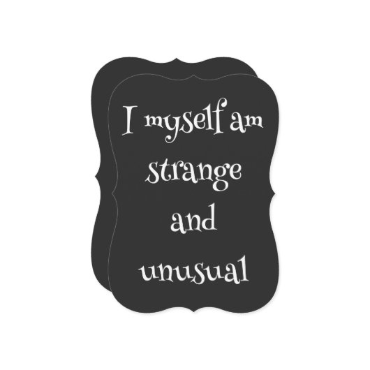 私自身も変で珍しい ノートカード (正面/裏面インサイチュ)