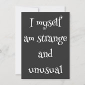 私自身も変で珍しい 招待状 (正面)