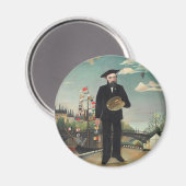 私自身ポートレートランドスケープ1890年アンリ·ルソー マグネット (正面/裏面)