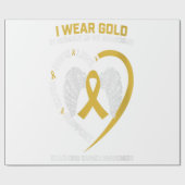 私衣服金ゴールド孫の子供時代のギフトの記憶 ラッピングペーパー (フラット)