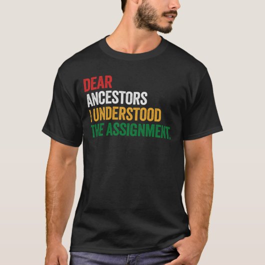 私親愛は課題を理解した祖先 Tシャツ (正面)