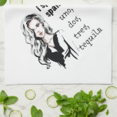 私話スペインの キッチンタオル (折り畳み)