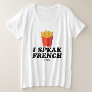 私話フランスの プラスサイズTシャツ