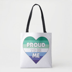 私誇りを持ったになるLGBTQゲイ男性プライドハート トートバッグ