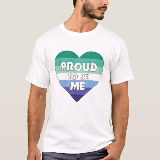 私誇りを持ったになるLGBTQゲイ男性プライドハート Tシャツ