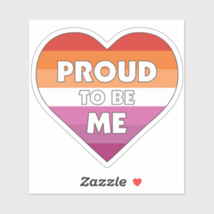 私誇りを持ったになるLGBTQ+レズビアンプライドフラグハート シール