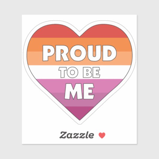 私誇りを持ったになるLGBTQ+レズビアンプライドフラグハート シール (シート)