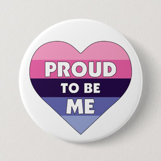 私誇りを持ったになるLGBTQ+世界中のプライド国旗のハート 缶バッジ (正面)