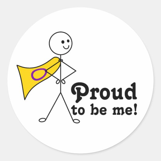 私誇りを持ったのインターセックスプライドのフラすごいグ ラウンドシール (正面)