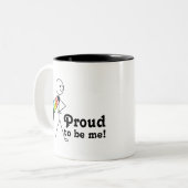 私誇りを持った同性愛者プライドすごい英雄 ツートーンマグカップ (正面左)