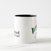 私誇りを持った同性愛者プライドすごい英雄 ツートーンマグカップ (中央)