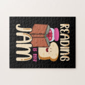 私読は本の贈り物をおもしろい愛し読ているジャム ジグソーパズル (横)