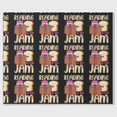 私読は本の贈り物をおもしろい愛し読ているジャム ラッピングペーパー (フラット)