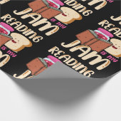 私読は本の贈り物をおもしろい愛し読ているジャム ラッピングペーパー (角)