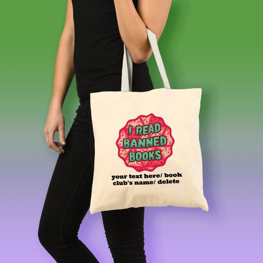 私読禁図書レトロヴィンテージカスタム文字 トートバッグ