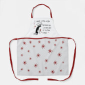 私調理師は猫とワインおもしろい引用文 エプロン (正面)