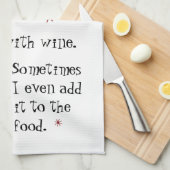 私調理師は猫とワインおもしろい引用文 キッチンタオル (四つ折り)