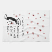 私調理師は猫とワインおもしろい引用文 キッチンタオル (横)