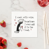 私調理師は猫とワインおもしろい引用文 スタンダードカクテルナプキン (インサイチュ)
