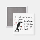 私調理師は猫とワインおもしろい引用文 マグネット (正面/裏面)