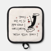 私調理師は猫とワインおもしろい引用文 鍋敷き (正面)