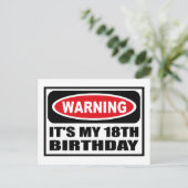 私警告の18枚目の誕生日はがき ポストカード (スタンド正面)