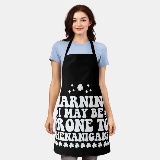 私警告はシーナニガンスの聖パトリックの傾向があるかもしれない エプロン (着用した状態)