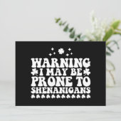 私警告はシーナニガンスの聖パトリックの傾向があるかもしれない 招待状 (スタンド正面)