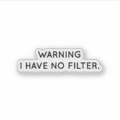 私警告はフィルタの皮肉のシールを持っていない シール (正面)