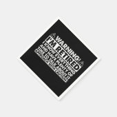 私警告は退職後退職したのおもしろい スタンダードカクテルナプキン (角)