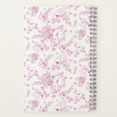 私買はロマンチックな水かわいらし色のフローラ ノートブック (裏面)