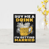 私買は、結婚している新郎Groomsquaを飲む カード (黄色い花)