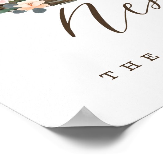 私賛美たちのネストウォーターカラーフローラネスト名前をカスタムする ポスター (角)