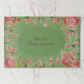 私賛美たち家族と友人のかわいらしランチョンマット ペーパーパッド (正面)