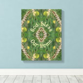 私賛美の家の乾燥した草の抽象芸術 キャンバスプリント (インサイチュ (ウッドフロア))