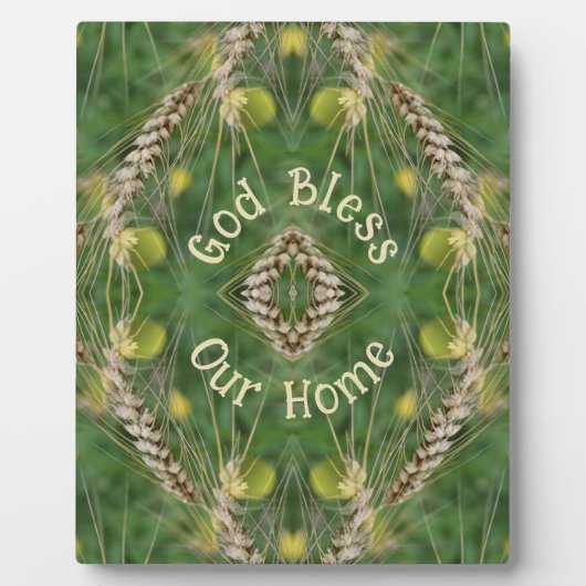 私賛美の家の乾燥した草の抽象芸術 フォトプラーク (正面)