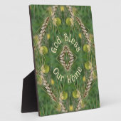 私賛美の家の乾燥した草の抽象芸術 フォトプラーク (側面)