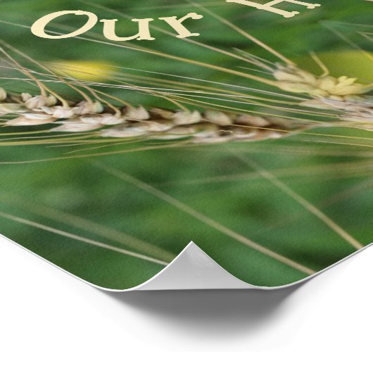 私賛美の家の乾燥した草の抽象芸術 ポスター (角)