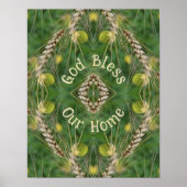 私賛美の家の乾燥した草の抽象芸術 ポスター (正面)