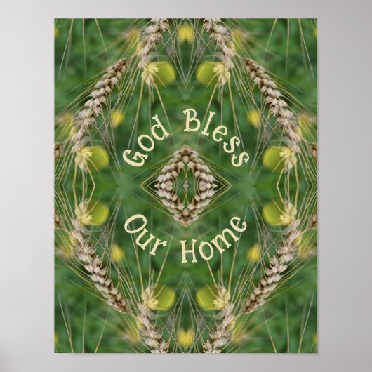 私賛美の家の乾燥した草の抽象芸術 ポスター (正面)