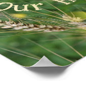 私賛美の家の乾燥した草の抽象芸術 ポスター (角)