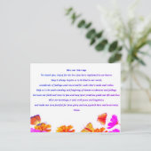 私賛美の結婚祈りの言葉 ポストカード (スタンド正面)