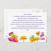 私賛美の結婚祈りの言葉 ポストカード (正面/裏面)