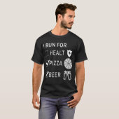 私走はピザとビールが欲しい Tシャツ (正面フル)