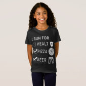 私走はピザとビールが欲しい Tシャツ (正面フル)