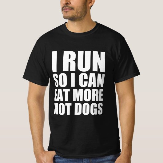 私走はホットド食べッグが増える Tシャツ (正面)